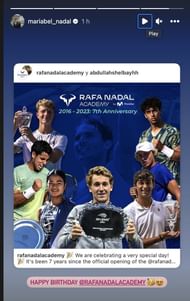 Screengrab from Rafael Nadal's sister Maribel Nadal's Instagram